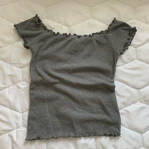 Grey crop top